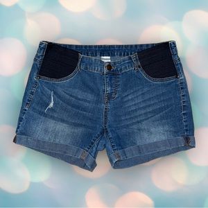 Women’s Maternity Denim Jean Shorts Size S 4/6